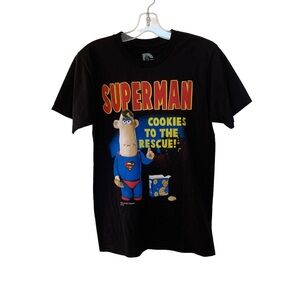 DC Comics Superman Claymation Style Men’s Graphic Black T Shirt Size Small